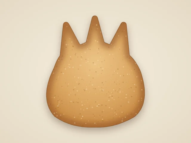 Smiling blob with three little horns