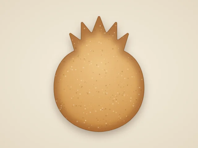 Pineapple with spiky crown