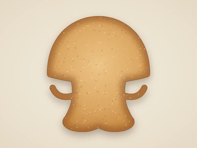 Cheerful mushroom creature with spotted cap